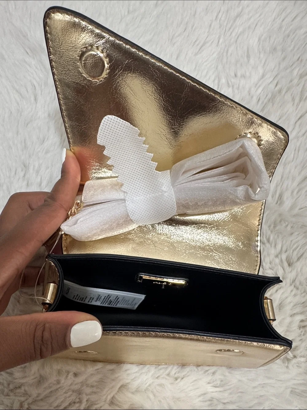 ALDO Metallic Gold Clutch